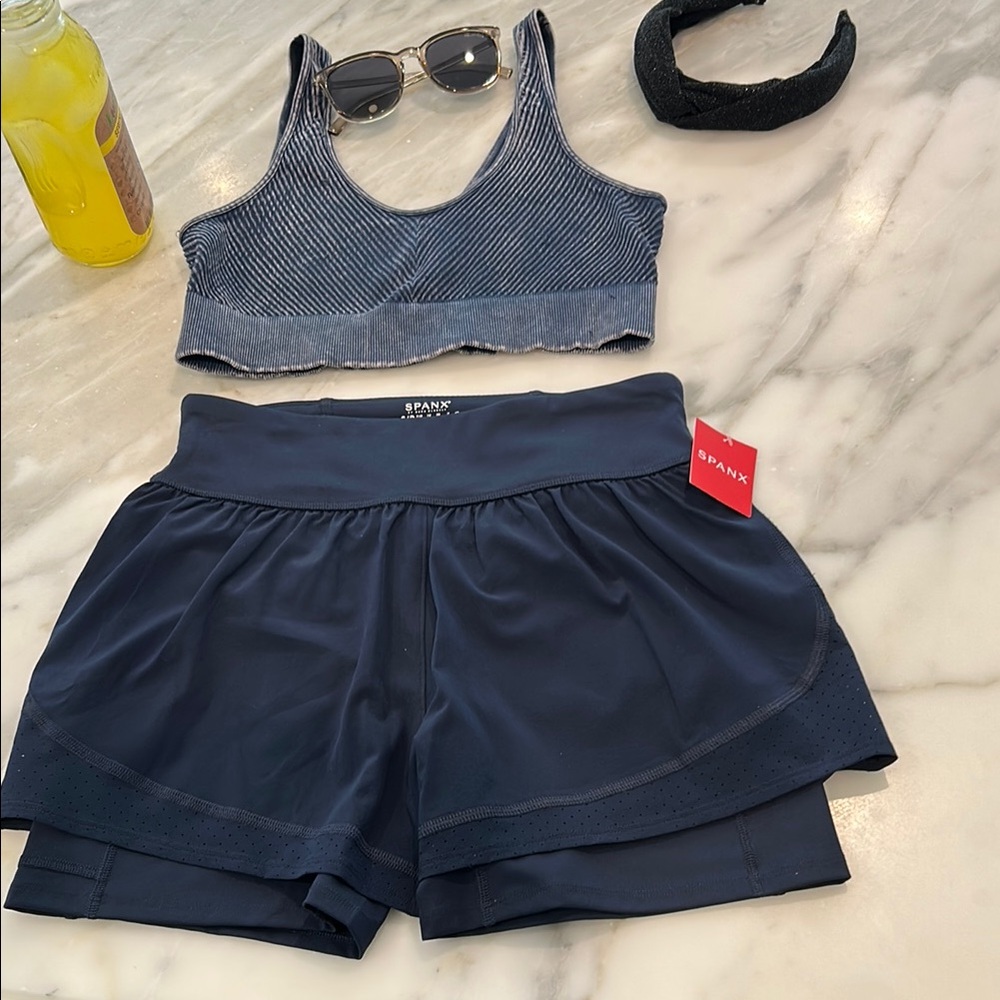 Spanx Navy Activewear Set